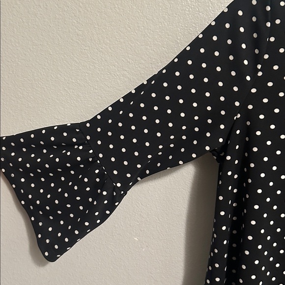 Ann Taylor Factory Black and White Polka Dot Blouse - Picture 3 of 3